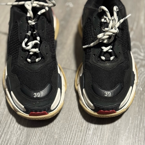 Balenciaga Black and White Women's Sneakers